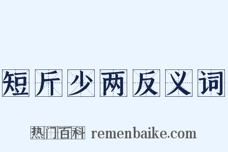 短斤少两反义词是什么意思的图片
